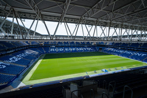Stage Front Stadium, estadio oficial del RCD Espanyol visto desde el superior de la grada.